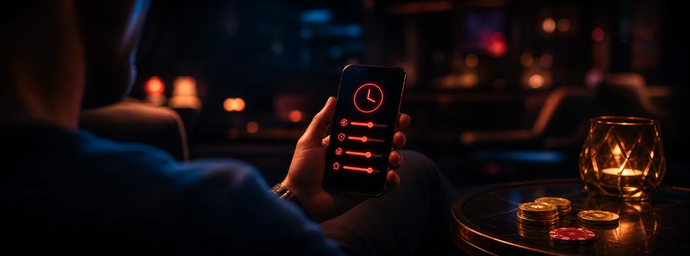 Hráč si v účtu Nine Casino nastavuje limity hraní